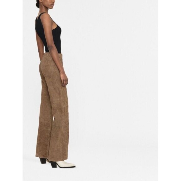 Zadig & Voltaire Women's Genuine Suede Flare Trousers size 40/8US NWT Pull On - Picture 13 of 14